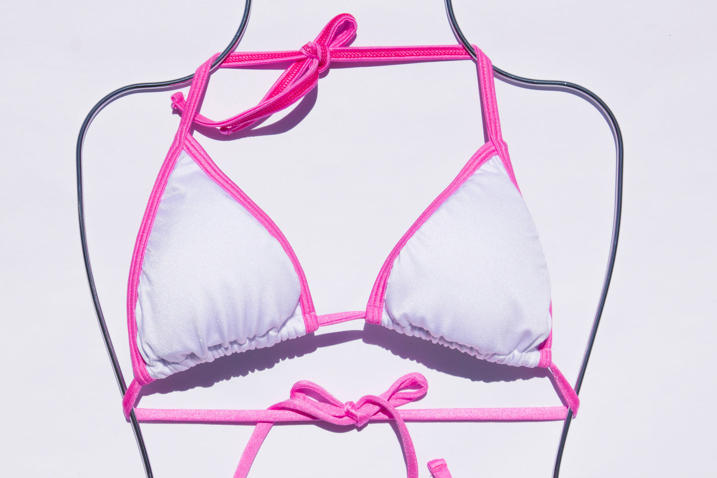 CLEO BIKINI TOP - BARBIE AND WHITE