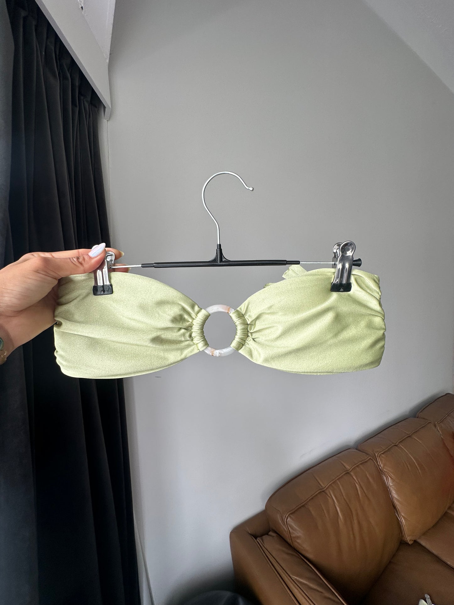 BELLA BIKINI TOP - BABY GREEN