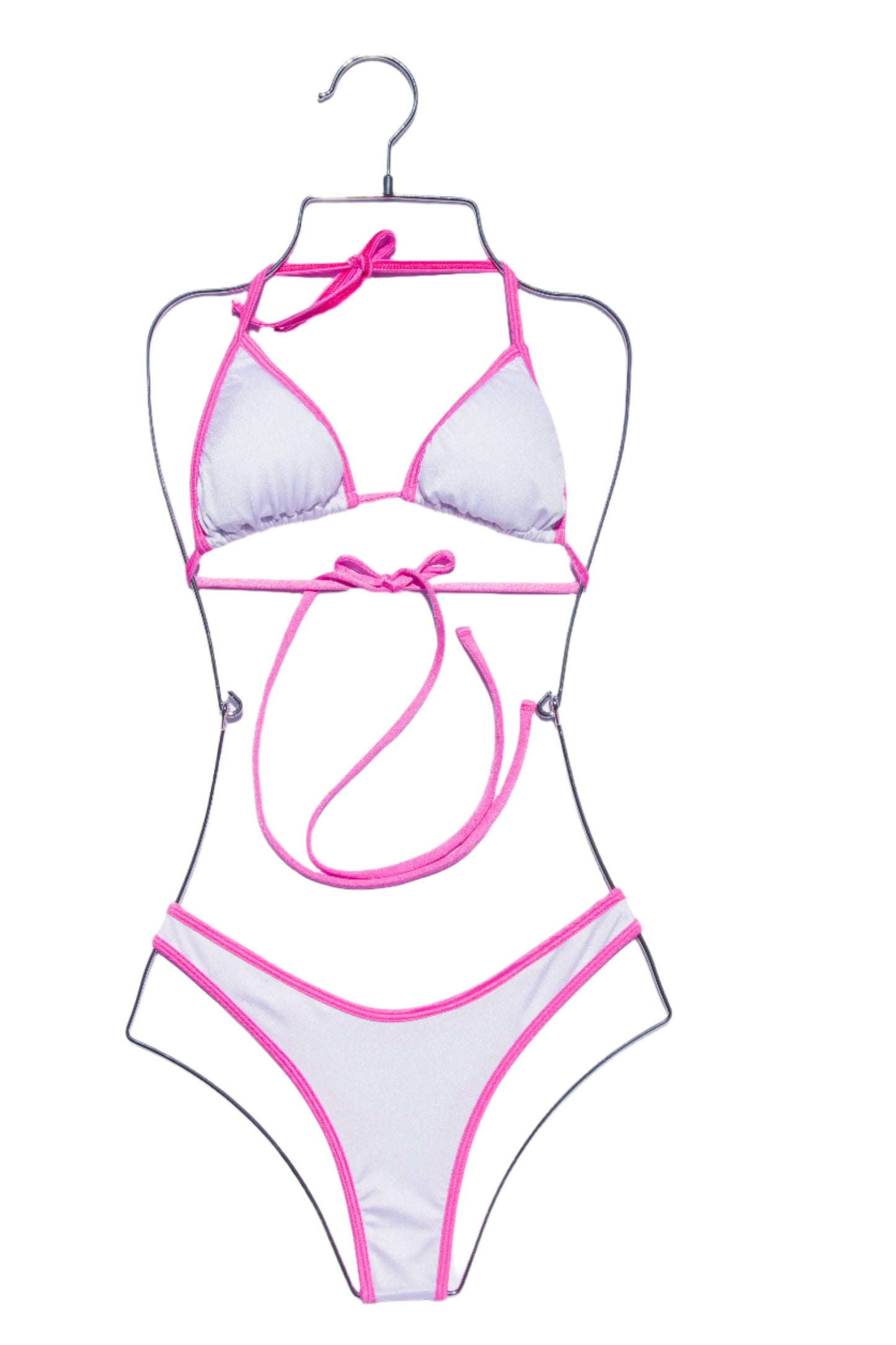 CLEO BIKINI TOP - BARBIE AND WHITE