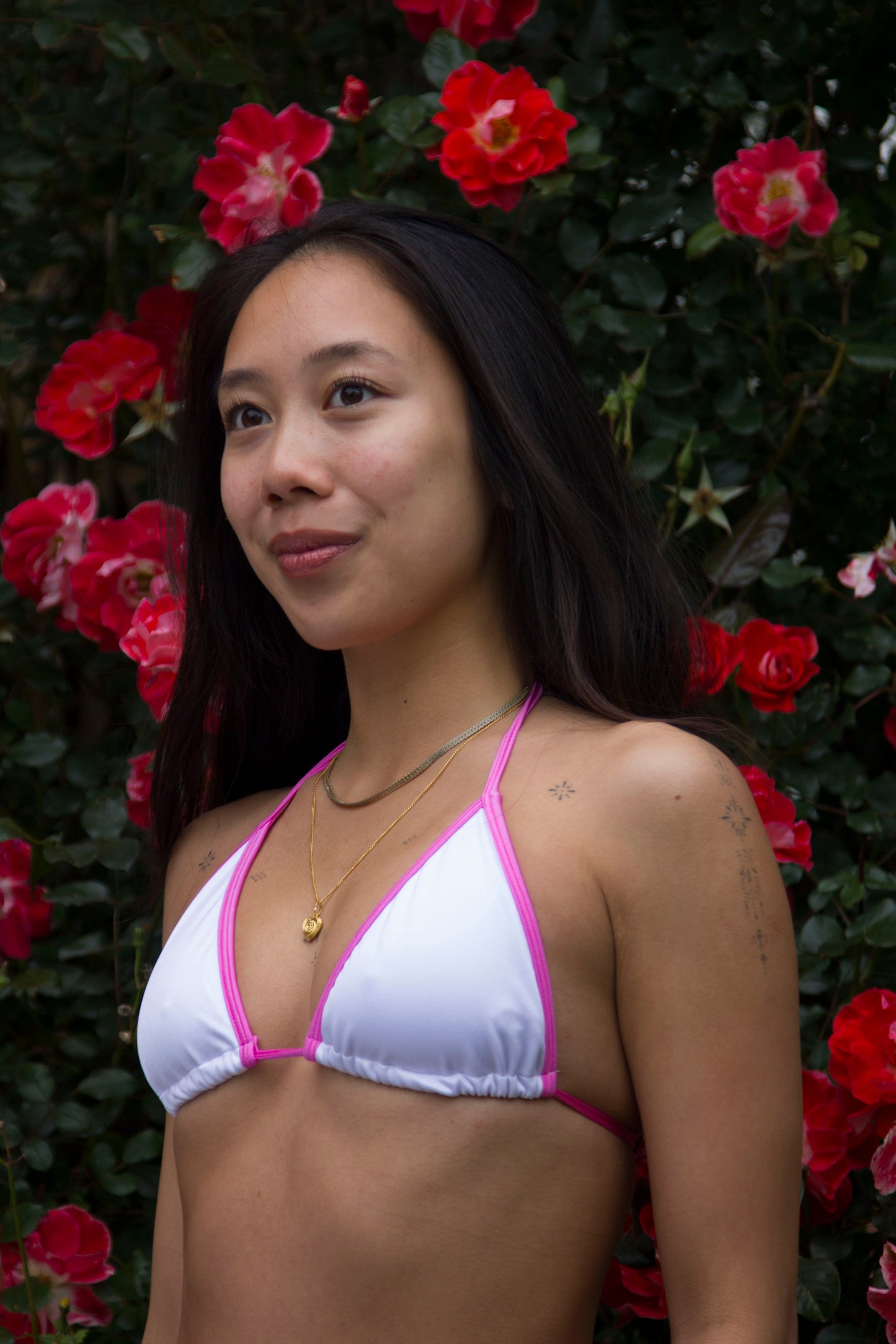 CLEO BIKINI TOP - BARBIE AND WHITE